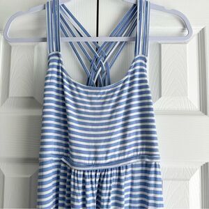 Calvin Klein Maxi Dress Women's Size 8 Blue and White Striped
